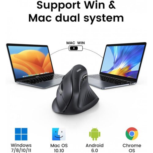 UGREEN Multi Mode Vertical Design Silent Bluetooth & Wireless Mouse