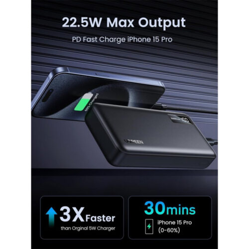 UGREEN Power Bank 22.5W PD 3 Ports