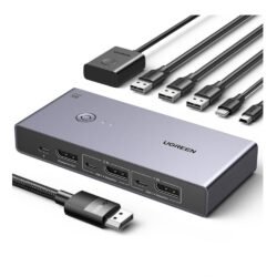 UGREEN 8K 2Ports DISPLAY PORT KVM Switch Box