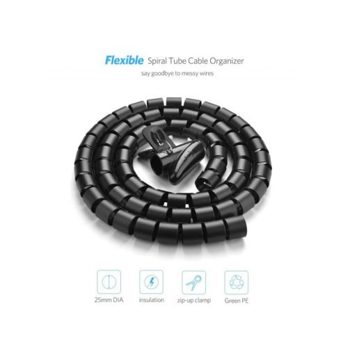 UGREEN Spiral Cable Zipper Organizer Tube
