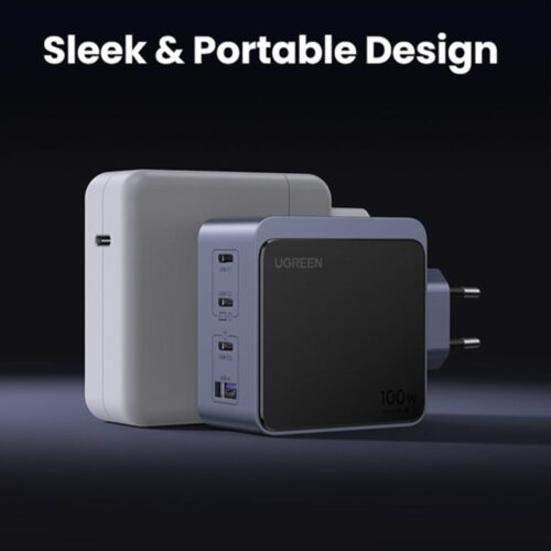 UGREEN NEXODE 100W GaN Tech Chip, 4 Ports Charger for Phones, Tablets, Ipads, Laptops & MacBooks