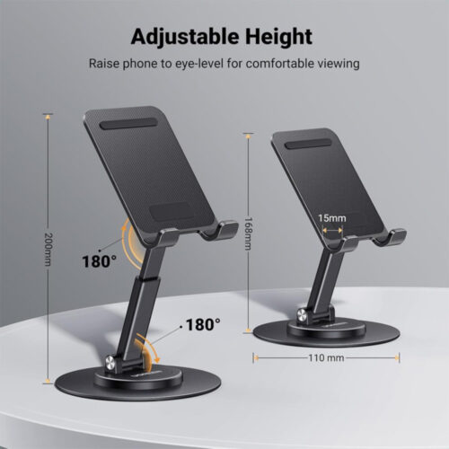 UGREEN Desktop Stand Support Phone and Tablet With a 360-degree Rotating Base