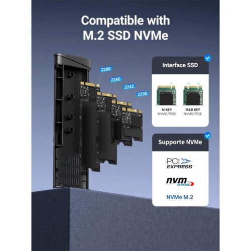 UGREEN M.2 NVMe SSD Enclosure – 10Gbps USB-C 3.1 Gen 2