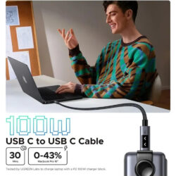 UGREEN Braided USB-C to USB-C Cable, 100W Fast Charge