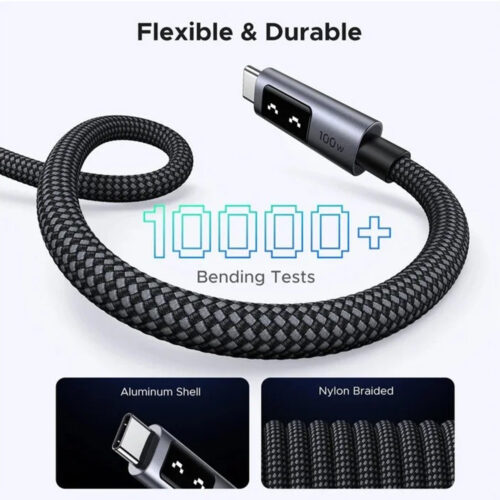 UGREEN Braided USB-C to USB-C Cable, 100W Fast Charge