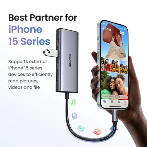 UGREEN Dual Display 7-in-1 USB-C HUB Docking Station 4x USB + 2x HDMI + PD Port