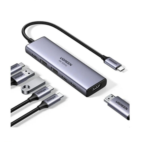 UGREEN 6-in-1 USB-C HUB Docking Station 2x USB 3.2 + 2 USB-C 3.2 + 4K HDMI + USB-C Power Delivery Port
