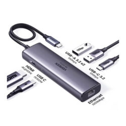 UGREEN 6-in-1 USB-C HUB Docking Station 2x USB + USB-C + HDMI 4K/60Hz + PD Port