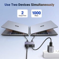 UGREEN Gigabit Ethernet Splitter 1 TO 2 up to 100meter transmission without signal loss