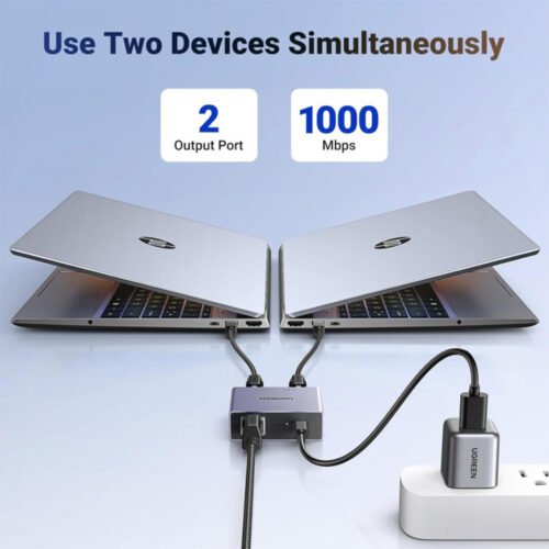 UGREEN Gigabit Ethernet Splitter 1 TO 2 up to 100meter transmission without signal loss
