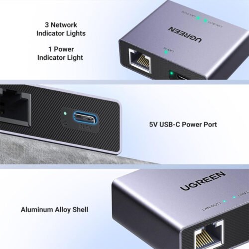 UGREEN Gigabit Ethernet Splitter 1 TO 2 up to 100meter transmission without signal loss