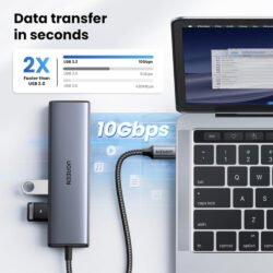 UGREEN 6-in-1 USB-C HUB Docking Station 2x USB 3.2 + 2 USB-C 3.2 + Lan RJ45 + USB-C Power Delivery Port