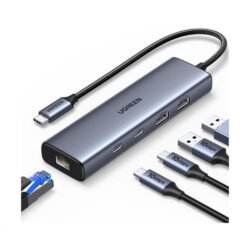 UGREEN 6-in-1 USB-C HUB Docking Station 2x USB 3.2 + 2 USB-C 3.2 + Lan RJ45 + USB-C Power Delivery Port