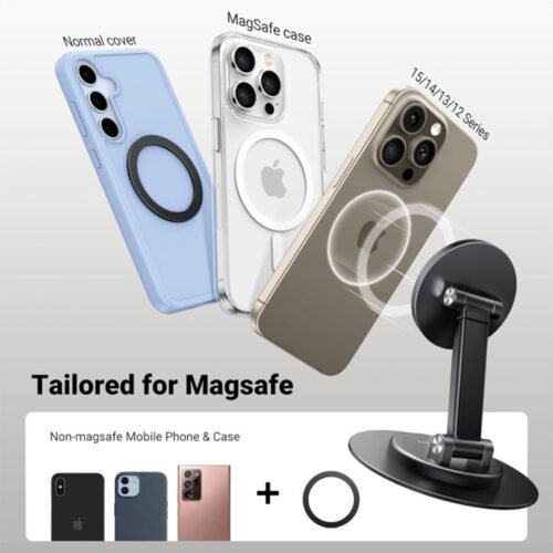 UGREEN Magnetic Phone Stand for MagSafe, Height Adjustable with 360-Degree Rotating Base