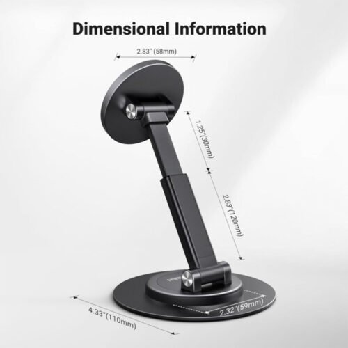 UGREEN Magnetic Phone Stand for MagSafe, Height Adjustable with 360-Degree Rotating Base