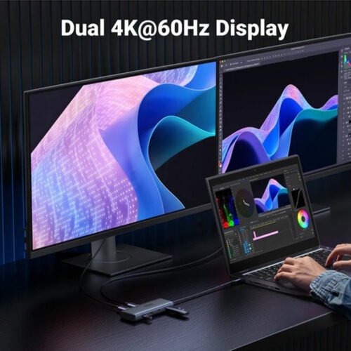 UGREEN Dual Display 7-in-1 USB-C HUB Docking Station 2x USB + 2 USB-C + 2x HDMI + PD Port
