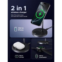 UGREEN 2-in-1 Magnetic Wireless Charger for iPhone + AirPods