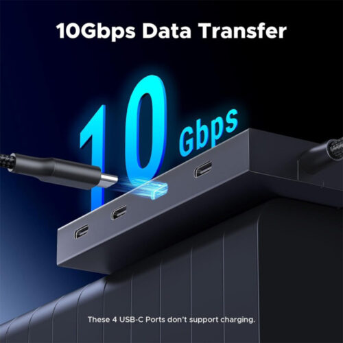 UGREEN USB-C Hub with 4 USB-C 3.2 Ports Power Delivery Up to 10Gbps Transfer Speed