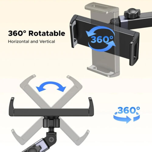 UGREEN Headrest Car Tablet Mount with Extendable Arm & 360° Rotation