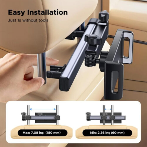 UGREEN Headrest Car Tablet Mount with Extendable Arm & 360° Rotation