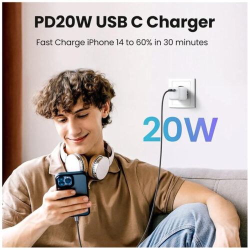 UGREEN 20W GaN Tech Chip, Smart & Fast Charger for Phones, Tablets, Ipads