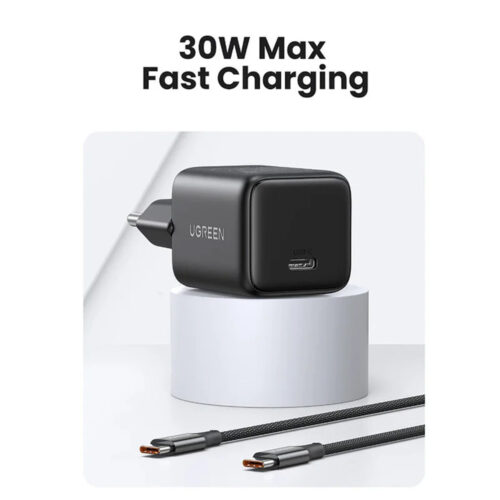 UGREEN 30W GaN Tech Chip, Smart & Fast Charger for Phones, Tablets, Ipads & MacBook Air