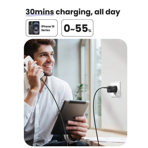 UGREEN 30W GaN Tech Chip, Smart & Fast Charger for Phones, Tablets, Ipads & MacBook Air