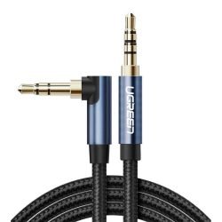 UGREEN AUX Cable, 3.5MM Male To 3.5MM Male Braided Cable, Gold Plated, Metal Case
