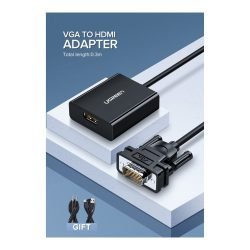UGREEN VGA to HDMI Adapter Cable with 3.5mm Audio
