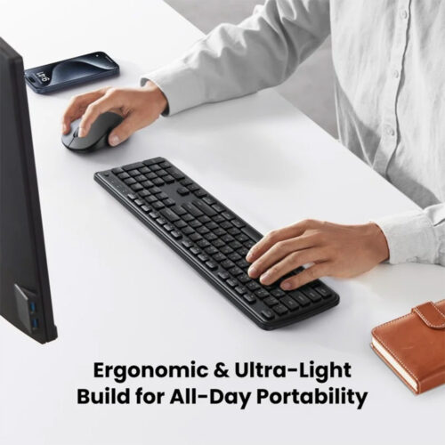 UGREEN Comfortable Wireless Eng/Arabic Keyboard& Mouse Combo
