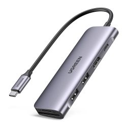 UGREEN 6-in-1 USB-C HUB (USB-C PD 100W + 4K HDMI + 2 USB-A + SD + TF)