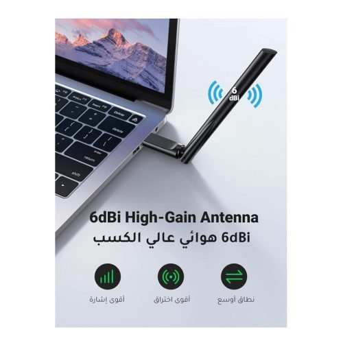 UGREEN AC650 High-Gain Wireless USB Adapter