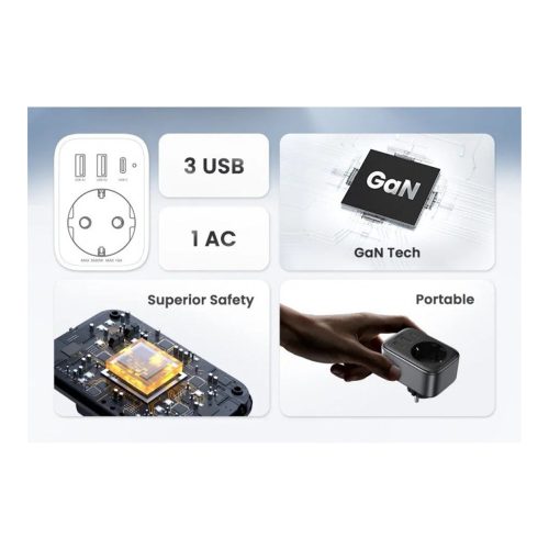 UGREEN 4-in-1 Wall Outlet Extender 30W