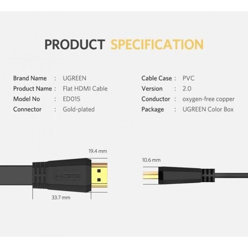 UGREEN 4K HDMI 2.0 Flat Cable