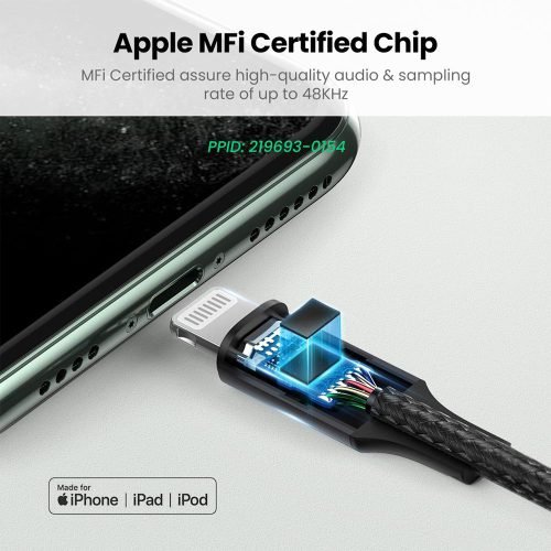 UGREEN Lightning to 3.5mm AUX Cable – Aluminum Braid
